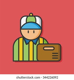 occupation character delivery man icon