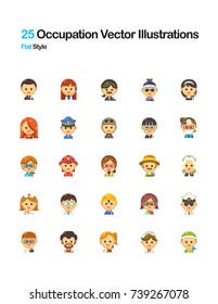 Occupation Flat Vector Illustrations