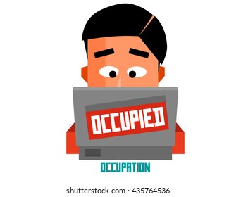 Occupation graphic. Flat vector illustration.
