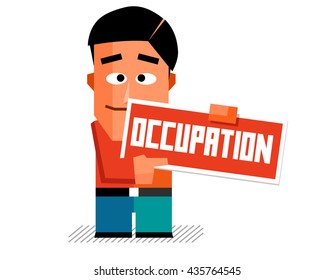 Occupation graphic. Flat vector illustration.