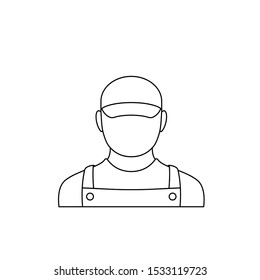 Occupation Handyman Vector Avatar Flat Icon 
