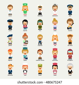 Occupation Icon. Occupation concept colorful icon on white background. Vector illustration