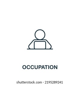 Occupation icon. Line simple icon for templates, web design and infographics
