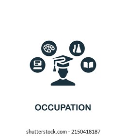 Occupation icon. Monochrome simple Business Training icon for templates, web design and infographics