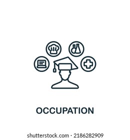 Occupation icon. Monochrome simple Business Training icon for templates, web design and infographics