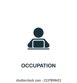 Occupation icon. Monochrome simple icon for templates, web design and infographics