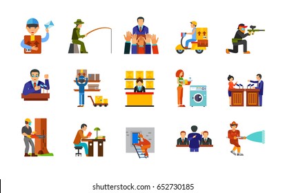 Occupation icon set