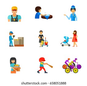 Occupation icon set