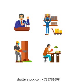 Occupation icon set