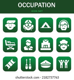 occupation icon set. Vector  illustrations related with Avatar, Avatar and Ladder