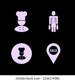 occupation icon. occupation vector icons set chef, bellhop and sale location