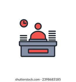 occupation icon. vector.Editable stroke.linear style sign for use web design,logo.Symbol illustration.