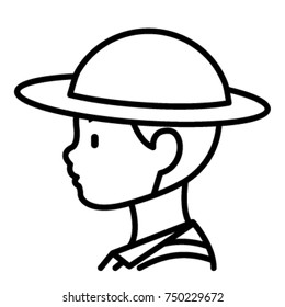 Occupation Icon with White Background. Farmer