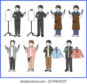 Occupation Multiple People Illustration Set