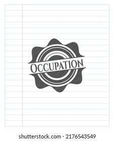 Occupation penciled. Vector Illustration. Detailed. 