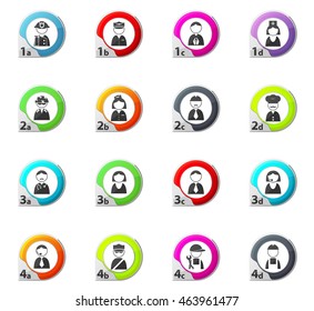 Occupation and People web icons for user interface design