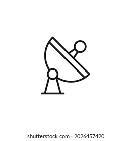 Berufs- und Berufskonzept. Hochwertiges Umrisssymbol für Webdesign oder mobile App. Liniensymbol der Satellitenantenne 
