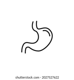 El concepto de ocupación y profesión. Símbolo de esquema de alta calidad para diseño web o aplicación móvil. Icono de línea de estómago 