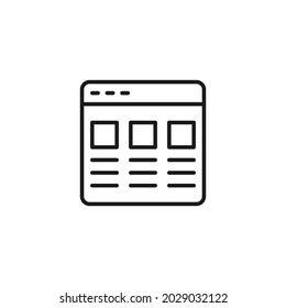 Occupation and profession concept. High quality outline symbol for web design or mobile app. Line icon of pictures and text on internet page 

