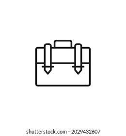 Occupation and profession concept. High quality outline symbol for web design or mobile app. Line icon of backpack for school or work 