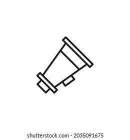 Occupation and profession concept. High quality outline symbol for web design or mobile app. Line icon of loudspeaker 