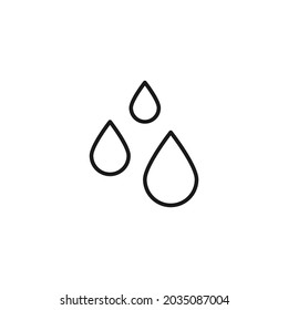 Occupation and profession of fireman concept. Modern outline high quality illustration for banners, flyers and web sites. Editable stroke in trendy flat style. Line icon of drops of water 

