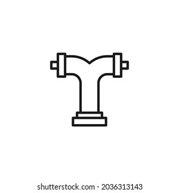 Occupation and profession of fireman concept. Modern outline high quality illustration for banners, flyers and web sites. Editable stroke in trendy flat style. Line icon of fire hydrant
