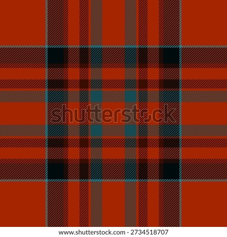Occupation seamless textile check, tough tartan plaid vector. Tweed fabric background pattern texture in red and black colors palette.