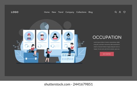 Occupation Segmentation analysis. A detailed vector representation of professional diversity shaping targeted marketing approaches. Vector illustration