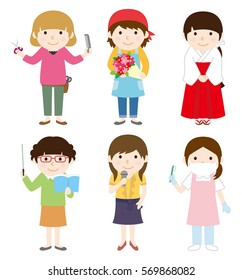 Occupation set woman 02