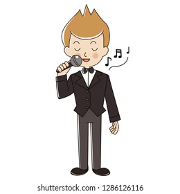 occupation singer, A man singing.