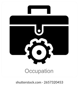 Projeto de conceito de ícone de vetor de ocupação