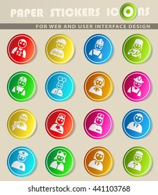 occupation web icons for user interface design