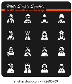occupation web icons for user interface design