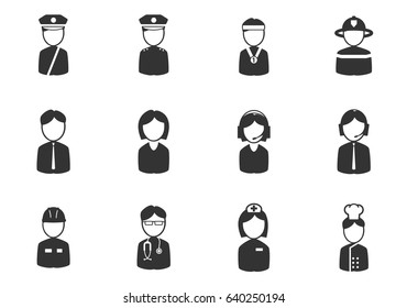 occupation web icons for user interface design