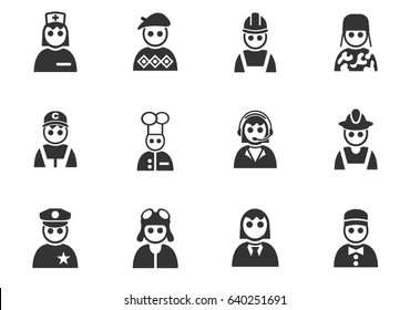 occupation web icons for user interface design