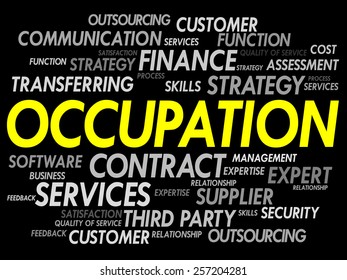 OCCUPATION word cloud, business concept