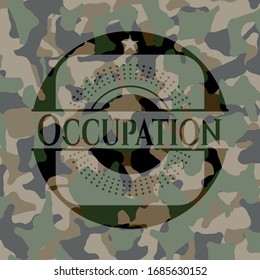 Ocupación escrita en textura de cámara. Ilustración vectorial. Detallado.