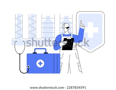 Occupational health abstract concept vector illustration. Occupational service, injury prevention, employee health and safety, OSH, workplace assessment, safe labor conditions abstract metaphor.