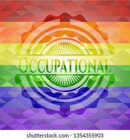 Occupational lgbt colors emblem 