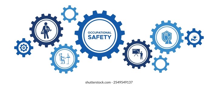 Conceito de faixa de segurança ocupacional: engrenagem, ergonomia, prevenção, instruções e práticas seguras