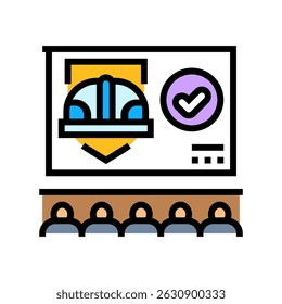 occupational safety employee health color icon vector. occupational safety employee health sign. isolated symbol illustration