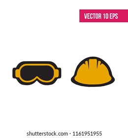 Occupational Safety and Health Icons on a white background. Vector - stock vector. safety first. safety equipment