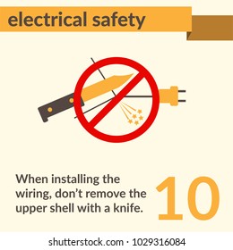 Occupational Safety and Health vector sign. Electrical safety and electric shock risk caution sign.