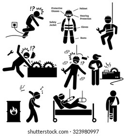 Occupational Safety and Health Worker Accident Hazard Pictogram