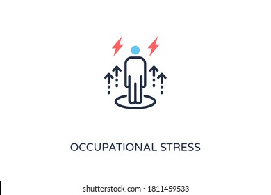  Occupational Stress icon in vector. Logotype