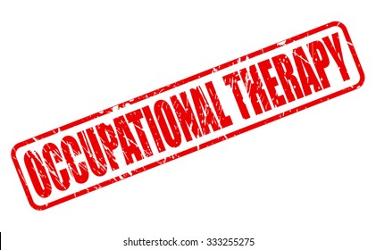 OCCUPATIONAL THERAPY red stamp text on white