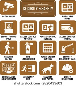 Occupational Toxicology Vector Icon Set with Industrial Safety and Hazmat Symbols