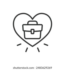 Occupational wellness, in line design. Occupational, career, job fulfillment, work-life balance, career development, job satisfaction on white background vector. Occupational wellness editable stroke.