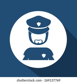 Occupations design over blue background, vector illustration